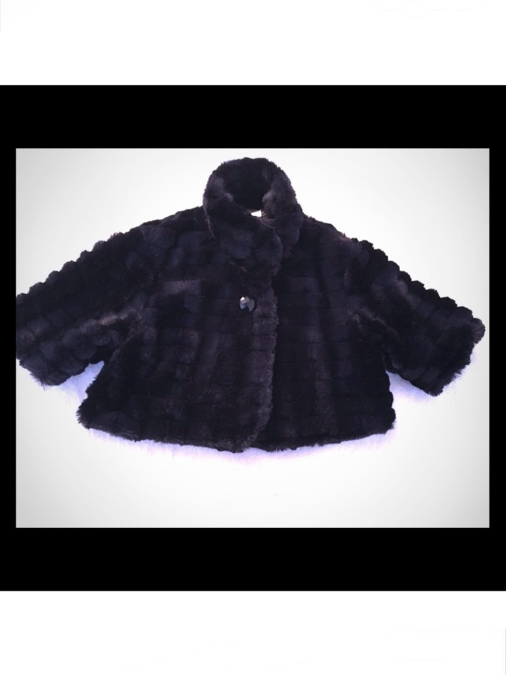 Hartstrings Chic Shrug, super soft faux fur, 3T.